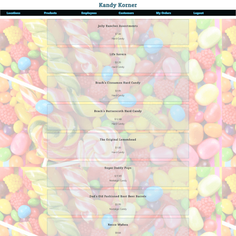 Kandy Korner home page